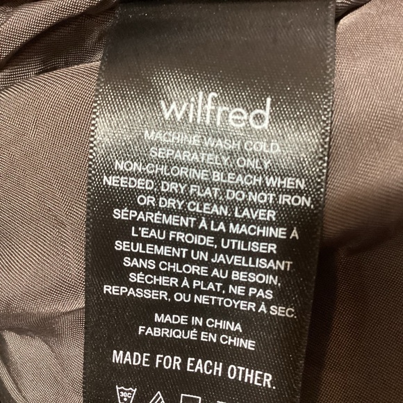 Aritzia Wilfred Dark Brown Faux Leather Jacket Size XL Vegan Soft - Picture 8 of 8